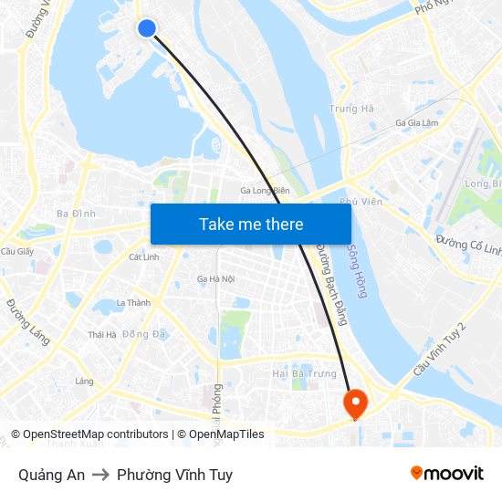 Quảng An to Phường Vĩnh Tuy map