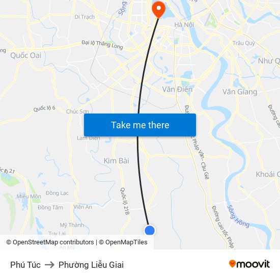 Phú Túc to Phường Liễu Giai map