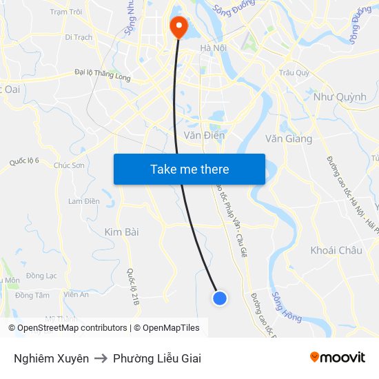 Nghiêm Xuyên to Phường Liễu Giai map