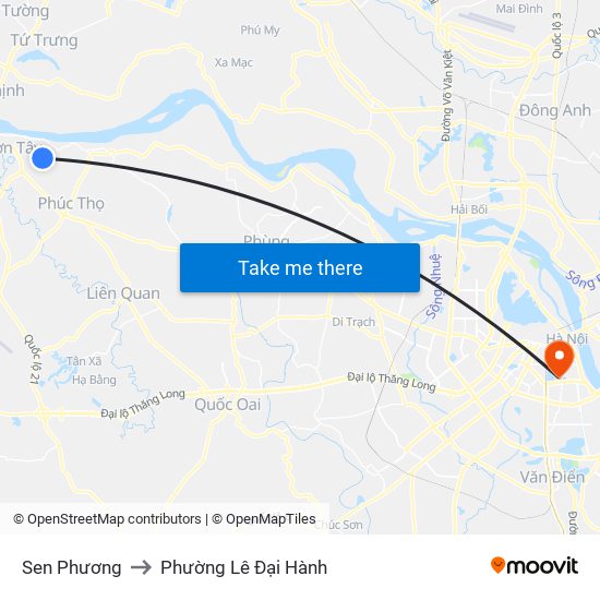 Sen Phương to Phường Lê Đại Hành map