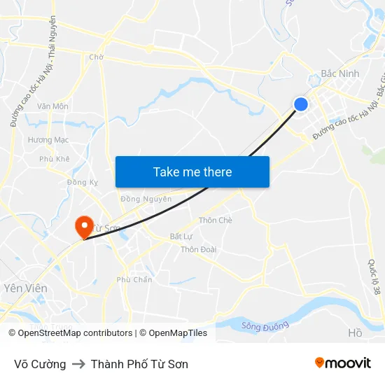 Võ Cường to Thành Phố Từ Sơn map