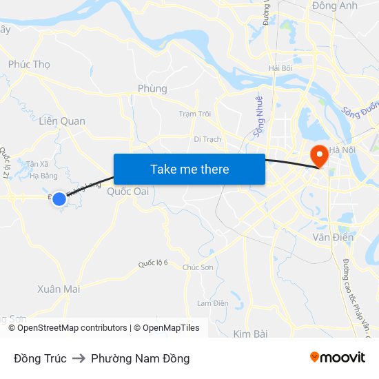 Đồng Trúc to Phường Nam Đồng map