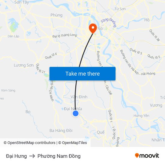 Đại Hưng to Phường Nam Đồng map