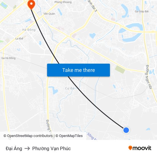 Đại Áng to Phường Vạn Phúc map