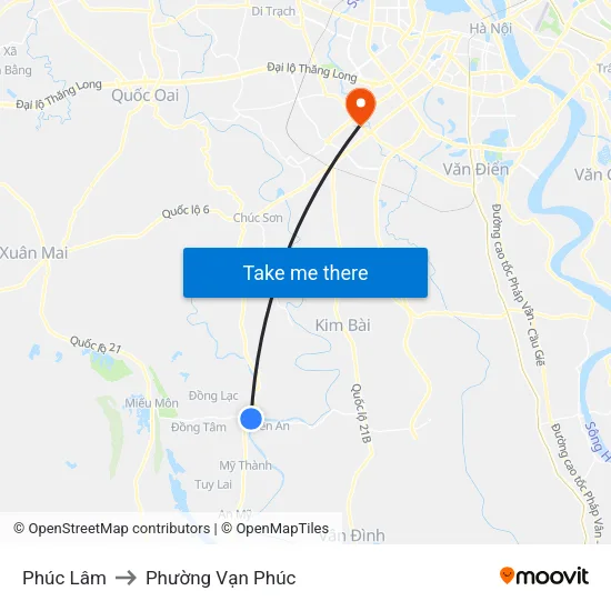 Phúc Lâm to Phường Vạn Phúc map