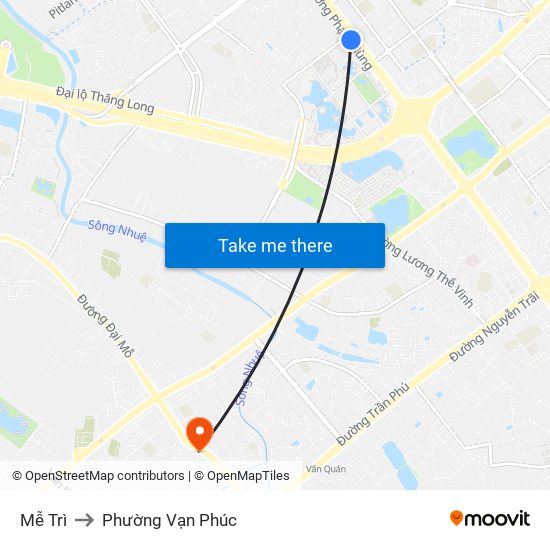 Mễ Trì to Phường Vạn Phúc map