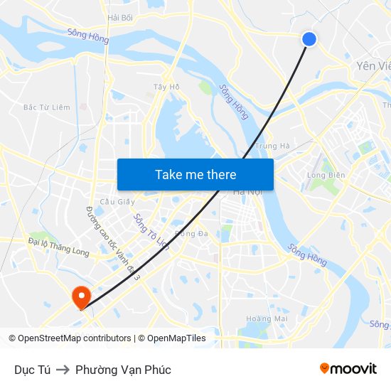 Dục Tú to Phường Vạn Phúc map