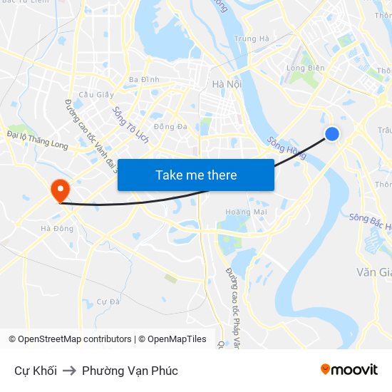 Cự Khối to Phường Vạn Phúc map