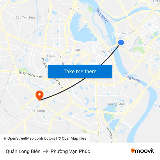 Quận Long Biên to Phường Vạn Phúc map