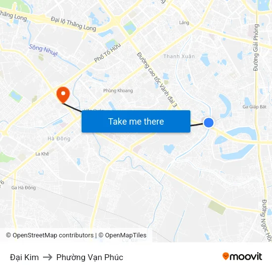 Đại Kim to Phường Vạn Phúc map