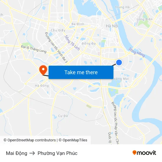 Mai Động to Phường Vạn Phúc map