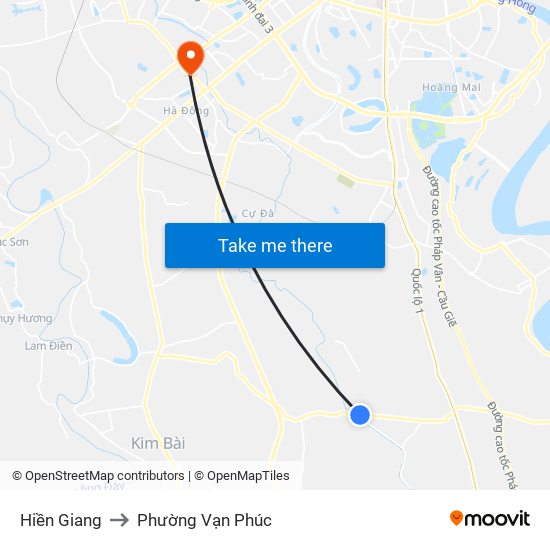 Hiền Giang to Phường Vạn Phúc map