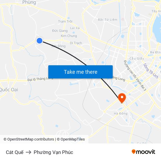 Cát Quế to Phường Vạn Phúc map