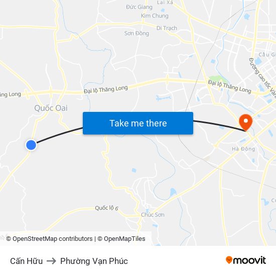 Cấn Hữu to Phường Vạn Phúc map