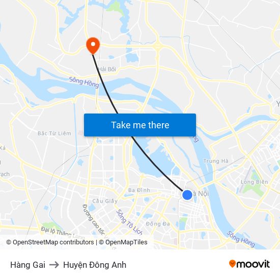 Hàng Gai to Huyện Đông Anh map