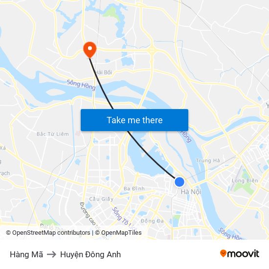 Hàng Mã to Huyện Đông Anh map