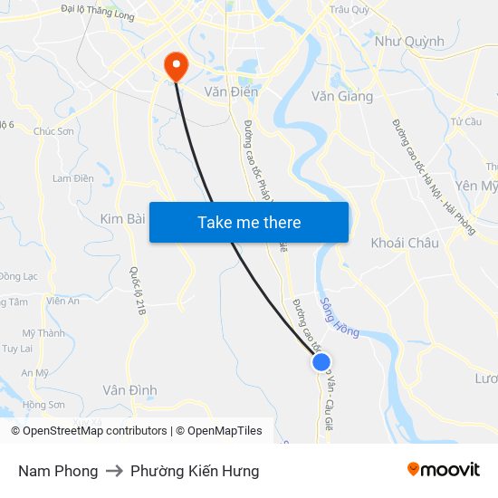 Nam Phong to Phường Kiến Hưng map