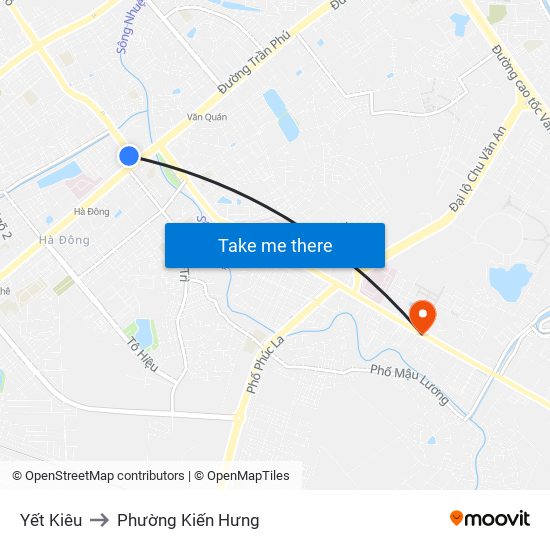 Yết Kiêu to Phường Kiến Hưng map