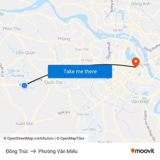 Đồng Trúc to Phường Văn Miếu map