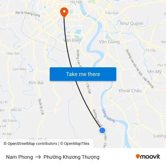 Nam Phong to Phường Khương Thượng map