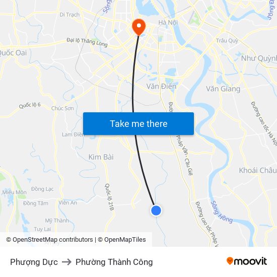 Phượng Dực to Phường Thành Công map