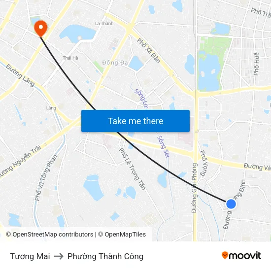Tương Mai to Phường Thành Công map