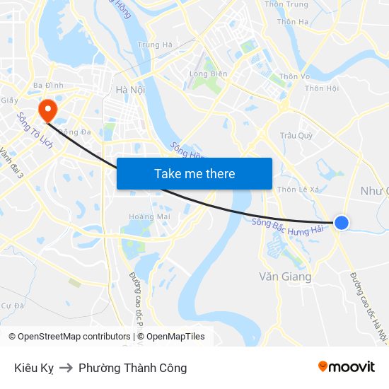 Kiêu Kỵ to Phường Thành Công map