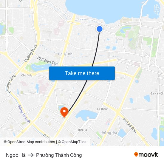 Ngọc Hà to Phường Thành Công map