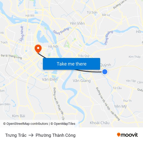 Trưng Trắc to Phường Thành Công map