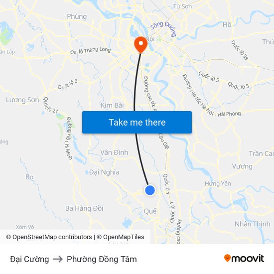 Đại Cường to Phường Đồng Tâm map