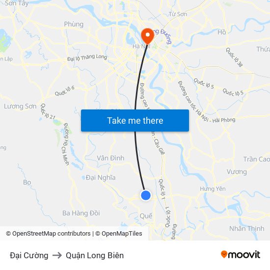 Đại Cường to Quận Long Biên map