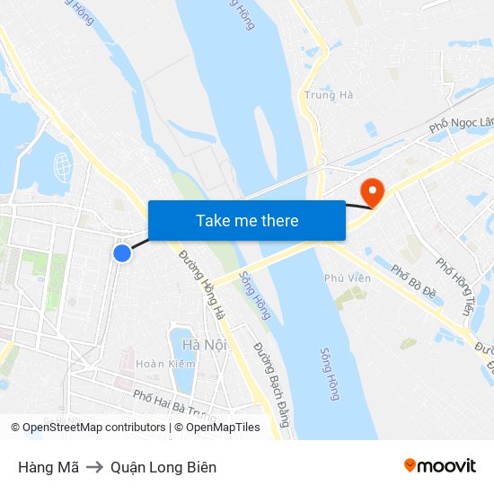 Hàng Mã to Quận Long Biên map