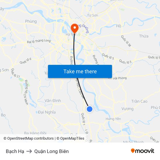 Bạch Hạ to Quận Long Biên map