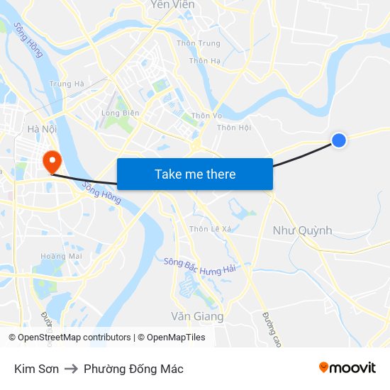 Kim Sơn to Phường Đống Mác map