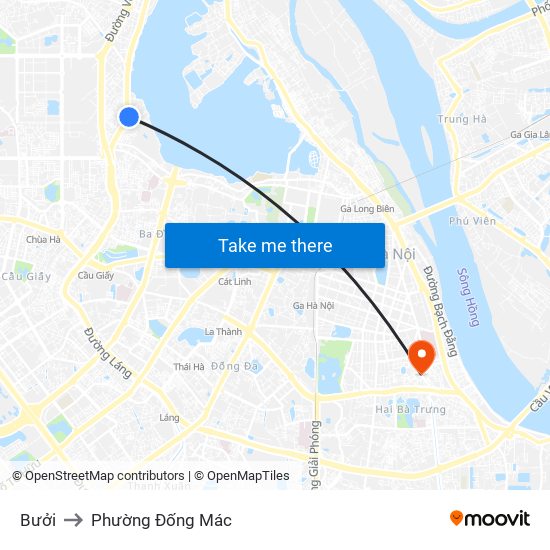 Bưởi to Phường Đống Mác map