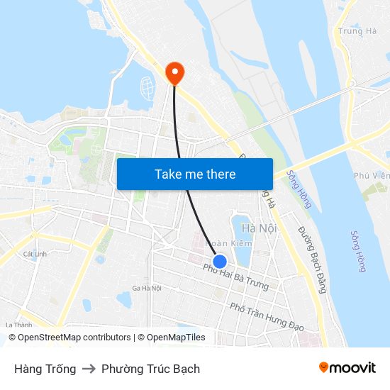 Hàng Trống to Phường Trúc Bạch map