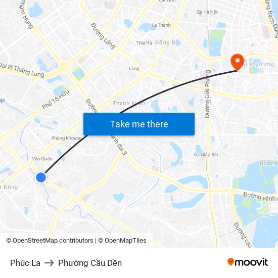 Phúc La to Phường Cầu Dền map