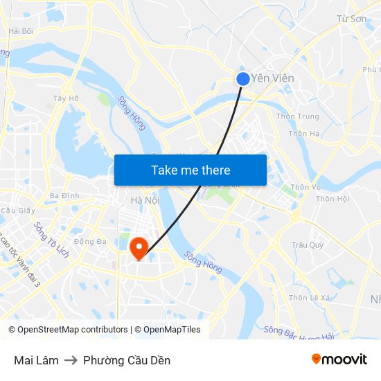 Mai Lâm to Phường Cầu Dền map