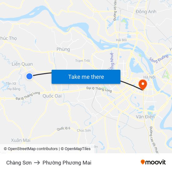 Chàng Sơn to Phường Phương Mai map