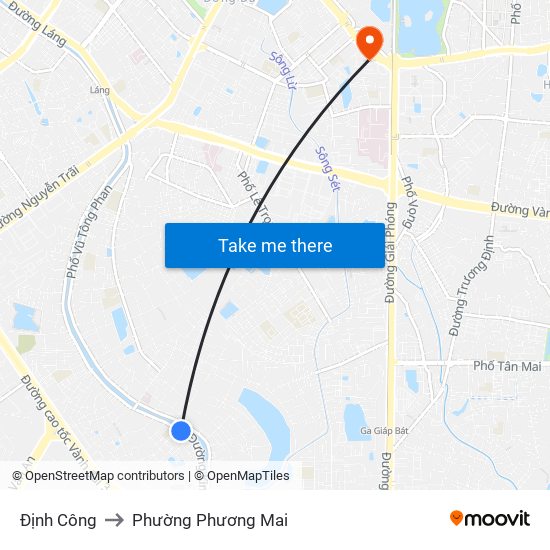 Định Công to Phường Phương Mai map