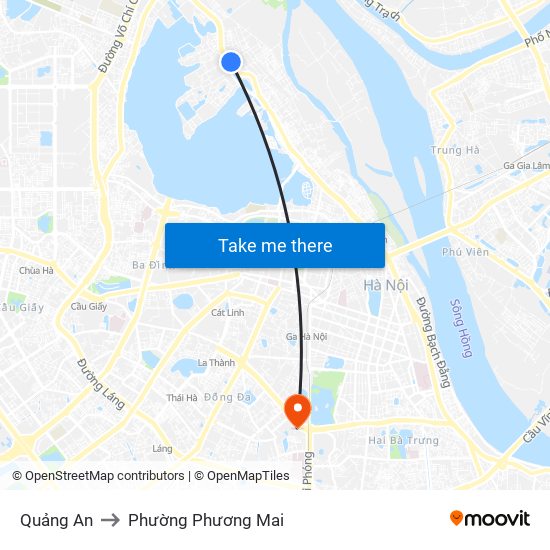 Quảng An to Phường Phương Mai map