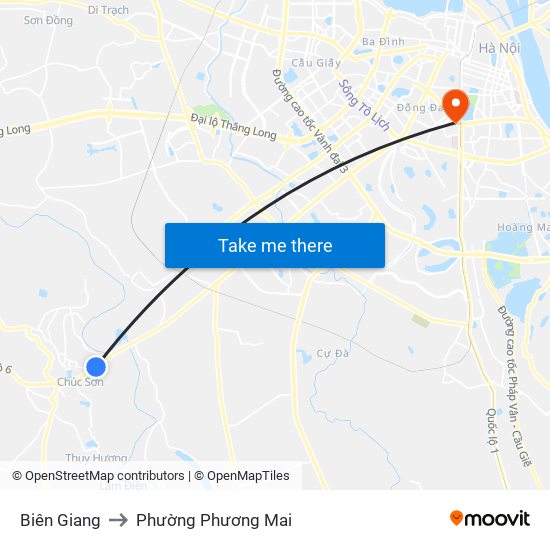 Biên Giang to Phường Phương Mai map