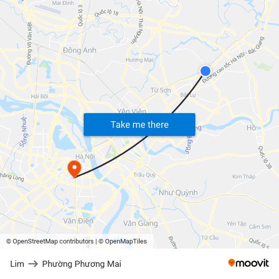 Lim to Phường Phương Mai map