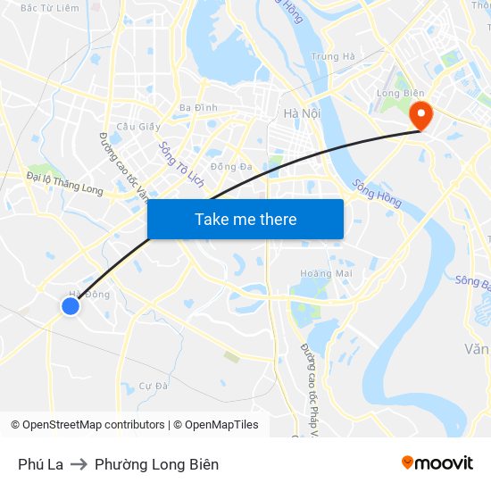 Phú La to Phường Long Biên map