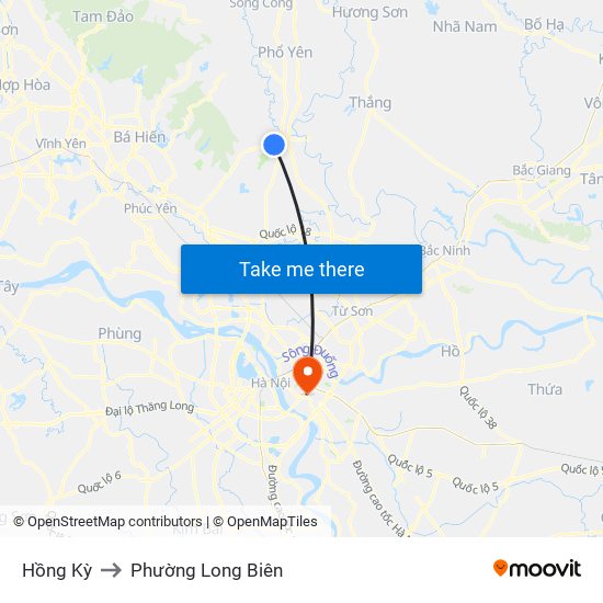 Hồng Kỳ to Phường Long Biên map