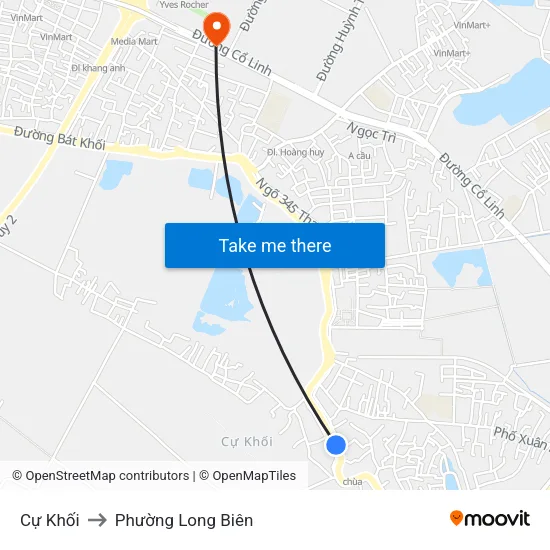 Cự Khối to Phường Long Biên map