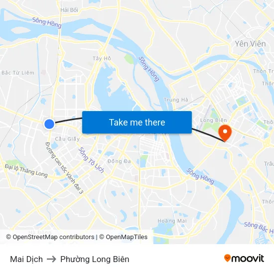 Mai Dịch to Phường Long Biên map