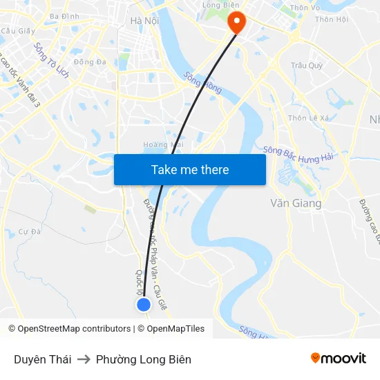 Duyên Thái to Phường Long Biên map