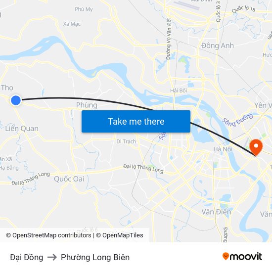 Đại Đồng to Phường Long Biên map