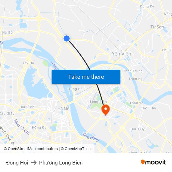 Đông Hội to Phường Long Biên map